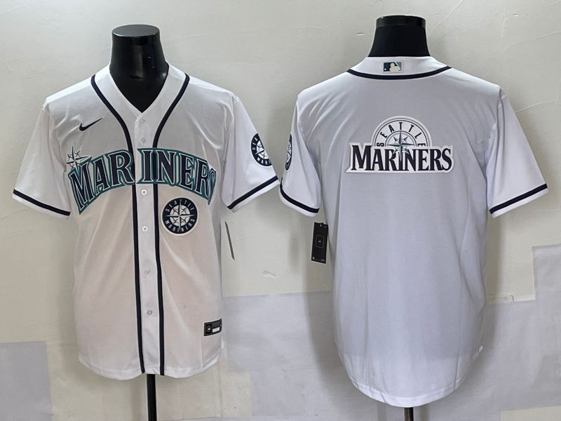 Men 2025 Seattle Mariners Blank White Game Nike MLB Jersey style 15->seattle mariners->MLB Jersey